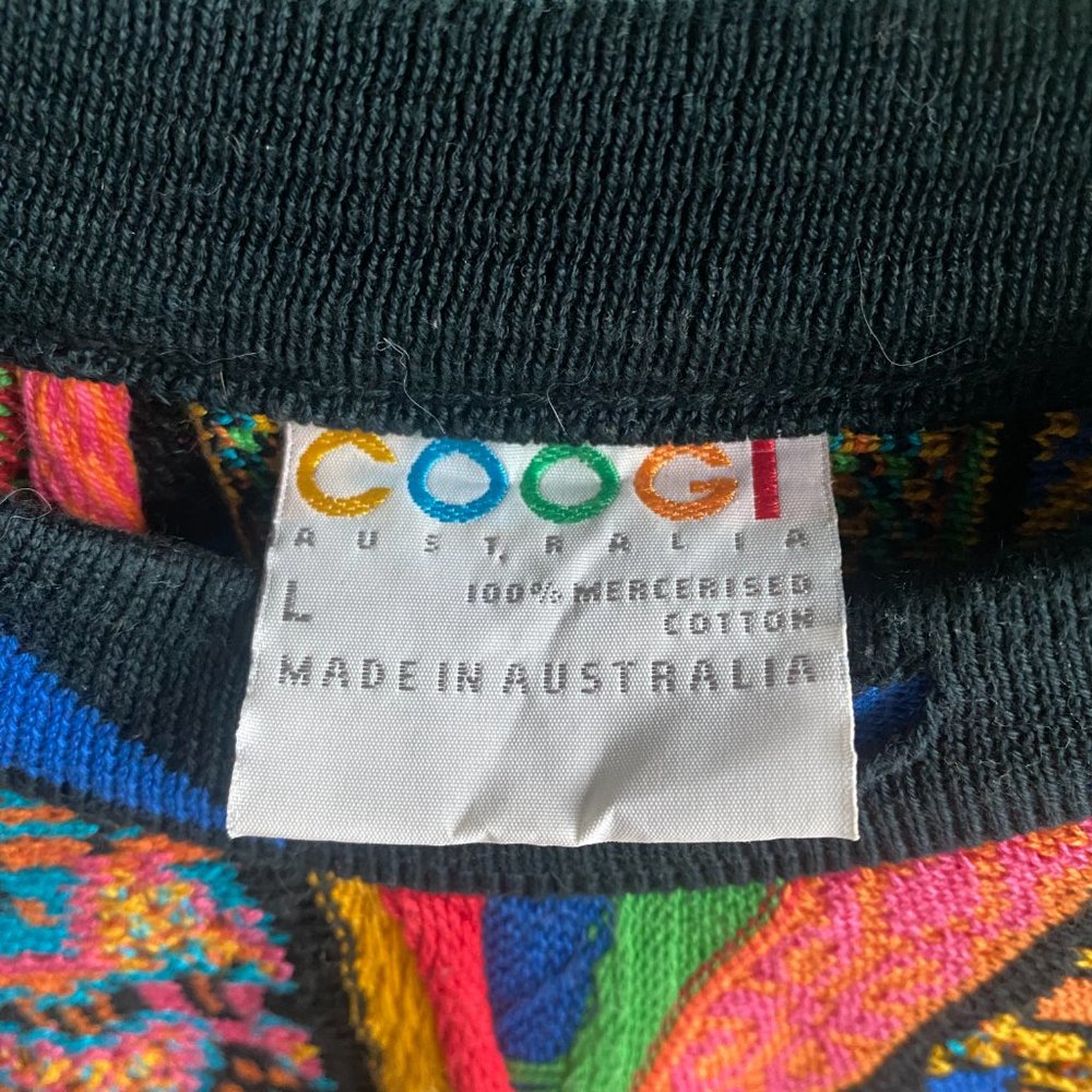 Rare Vintage COOGI Australia 3D Bright Multicolor Sweater - Picture 3 of 4